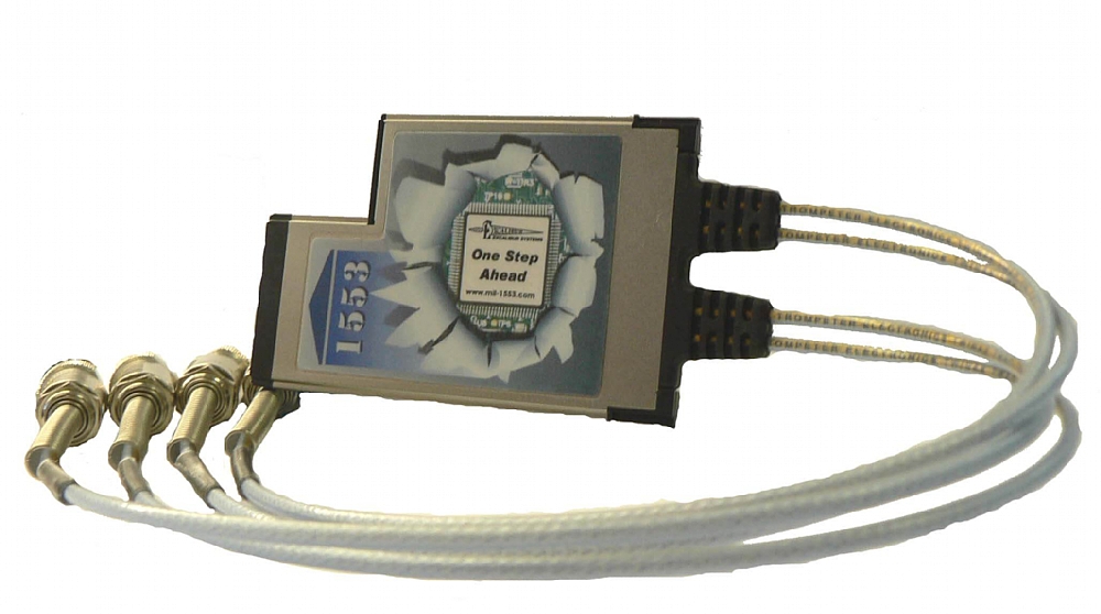 Advanced MIL-STD-1553 interface cards for express card equipped computers